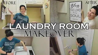 THE ULTIMATE TINY LAUNDRY ROOM MAKEOVER | WITH TAILORED CANVASES | BUDGET FRIENDLY 2022