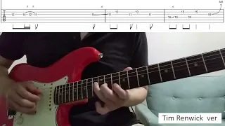 Lay Down Sally  guitar solo cover ( Mark Knopfler & Tim Renwick ver )  with TAB