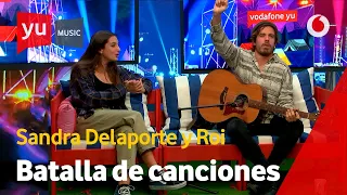 Batalla de canciones | Roi Méndez y Sandra Delaporte cantan palabras encadenadas #yuMusicFranPerea