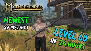Myth of Empires how to level up the fastest tom lvl 60 new XP method