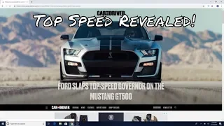 GT500 TOP SPEED - NEW INFORMATION ON THE 2020 FORD GT500 TOP SPEED