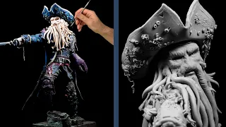 Sculpting DAVY JONES (Timelapse) | Pirates of the Caribbean