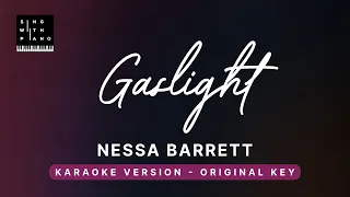 Gaslight - Nessa Barrett (Original Key Karaoke) - Piano Instrumental Cover with Lyrics & Tutorial
