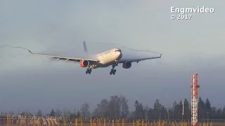 Scandinavian Airbus A330-300 landing at Oslo Airport Gardermoen Norway