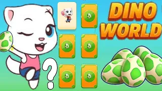 Talking Tom Gold Run Dino World event Lucky Cards Cowboy Angela unlocked vs Roy Raccoon Gameplay