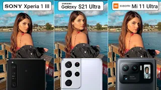 Sony Xperia 1 III VS Samsung S21 Ultra VS Xiaomi Mi 11 Ultra Camera Comparison | Sony beat Xiaomi?