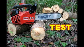 Hecht 929R Unboxing Test First start Small Chainsaw To knock down and cut a tree