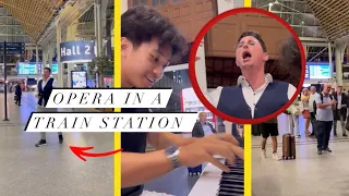 An OPERA SINGER joins me in the TRAIN STATION 😱🎹