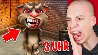 CLASHGAMES TESTET GRUSELIGE TALKING TOM APP UM 3 UHR NACHTS! 😰 *NICHT NACHMACHEN*