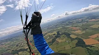 Paragliding cross country from Long Mynd UK