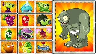 PvZ 2 Challenge - How many Plant can defeat All Ancient Egypt Zombie With 5 Plant Food ?