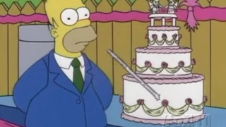 Homer Secret Agent Cake Straw - The Simpsons - S11E21