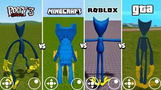 What if I Become Nightmare Huggy Wuggy? MINECRAFT vs ROBLOX vs Poppy Playtime: Chapter 3