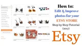 How to Edit and Improve photos for your Etsy Store (2017) / Tutorial by Gloria Sánchez