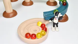 *Marble Run マーブルラン ASMR* Rainbow color track ＆ Marble rolling sound