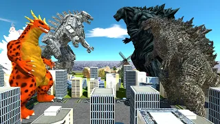 Epic Kaiju War Team Mechagodzilla VS Team Godzilla Earth Animal Revolt Battle Simulator ARBS