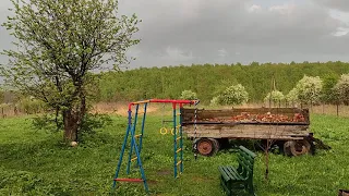 Rain on Russian countryside