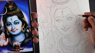 Mahadev Drawing, outline tutorial 🙏🚩