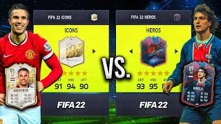 HEROS vs. ICONS... in FIFA 22! 🦸⚡️
