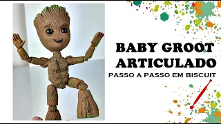 BABY GROOT ARTICULADO- PASSO A PASSO EM BISCUIT