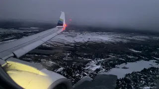 Alaska Airlines ERJ-175 Snowy Landing at Spokane International Airport (KGEG)