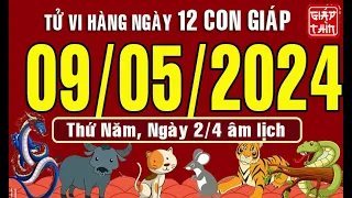 Tử vi ngày mới, Thứ Năm (09-05-2024) của 12 con giáp, chuẩn xác nhất (Bản Full )