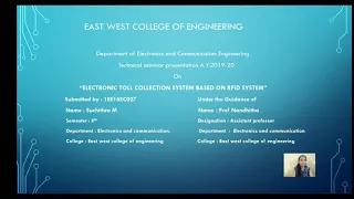 Electronic toll collection system based on RFID system