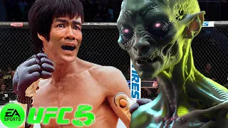 UFC5 Bruce Lee vs Alien Girl EA Sports UFC 5 - Super Battle