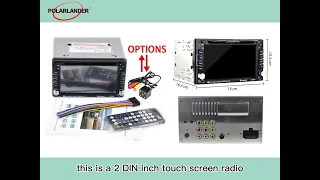 Polarlander 2 Din 7 ” Autoradio Stereo  Remote Touch Screen Car Radio BT/Mirrorlink /DVD/CD/USB/AUX