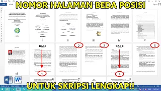 Cara membuat nomor halaman skripsi beda posisi di microsoft word