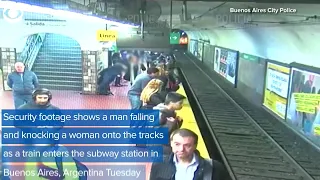 WEB EXTRA: Woman Falls On Train Tracks