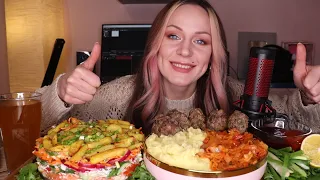 MUKBANG | Котлеты, пюре, капуста, салат (шаурма) | homemade food не ASMR