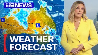 Australia Weather Update: Showers and storms to intensify over NSW | 9 News Australia