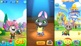 Talking Tom Time Rush Becca vs Talking Tom Blast Park vs Talking Tom Fly Run Android iOS Gameplay