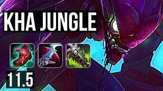 KHA'ZIX vs WARWICK (JUNGLE) | 73% winrate, 13/2/7, Legendary | NA Master | v11.5