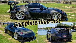 NISSAN 370Z Mod List (Total cost to build) 2022