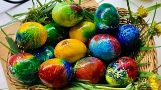 Oua de Paște vopsite CURCUBEU timp de preparare 10 minute | Easter eggs Rainbow eggs ready in 10 min