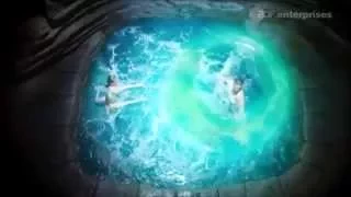 Evie becoming a mermaid in season 2 of Mako Mermaids