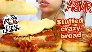 ASMR Little Caesars STUFFED CRAZY BREAD !!! Pepperoni Pizza Eating SOUNDS Mukbang | TWILIGHT