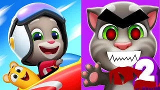 Talking Tom Sky Run vs My Talking Tom 2 - Best Game Android