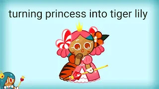 turning princess cookie into tiger lily 🐯