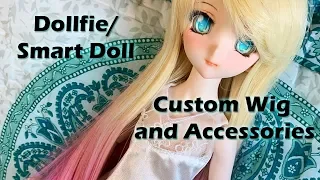 BJD Goodies - Dollfie Dream and Smart Doll Ombre Wig and Accessories Unboxing + Dress Up