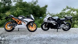 Unboxing of Scale 1/18 Model KTM RC 390 | Honda CBR | 1:18 Scale | Diecast | Miniature Collectible |