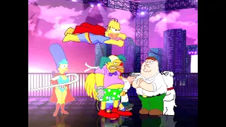 M.U.G.E.N: Team The Simpsons Vs Team Family Guy
