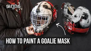Custom Painting a Goalie Mask With CRAZY DETAIL!!