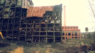 Huber Breaker in Ashley Pennsylvania Being Torn Down APRIL 3, 2014. Former Blue Coal Corporation