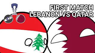 Countryballs AFC ASIAN CUP 2023 | First Match Lebanon vs Qatar 🇱🇧 🇶🇦