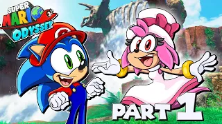 🦖 HERE WE GO!! - Sonic & Amy Play "Super Mario Odyssey"!! (Part 1)