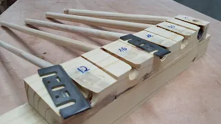 DIY ● Simplest Way To Make Wooden Dowels || Homemade Dowel from Old Planer Blade