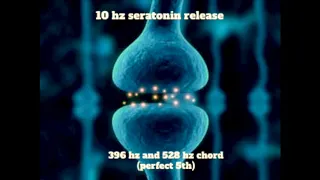 Serotonin release (396 hz and 528 hz, 10 hz alpha binaural) Perfect 5th.